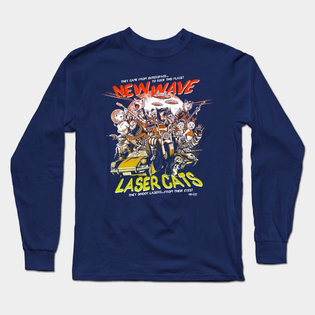 New Wave Laser Cats Long Sleeve T-Shirt by GiMETZCO!